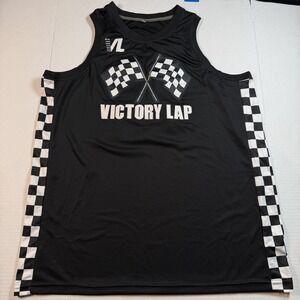 Nipsey Hustle Victory Lap Tank Top Mens 2XL Black Racing Jersey Checkered Flag